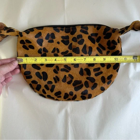 Unique Leopard Purse Evening Handbag Wood Handles Fortune Cookie David Jeffery